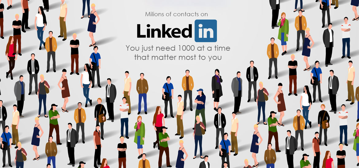 how to search contacts on LinkedIn