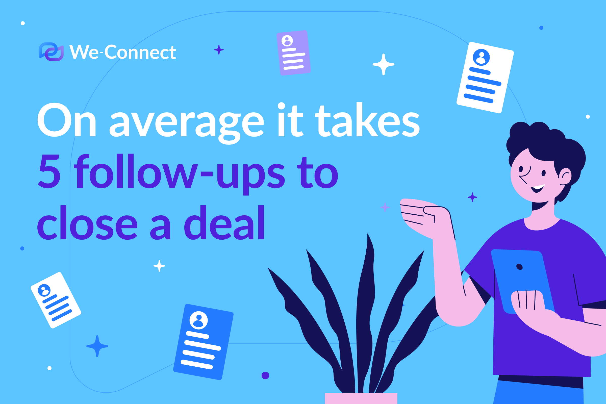 On average it takes 5 follow-ups to close a deal