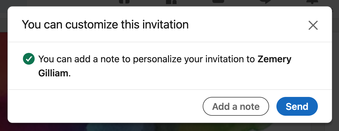 LinkedIn Connection Request Prompt