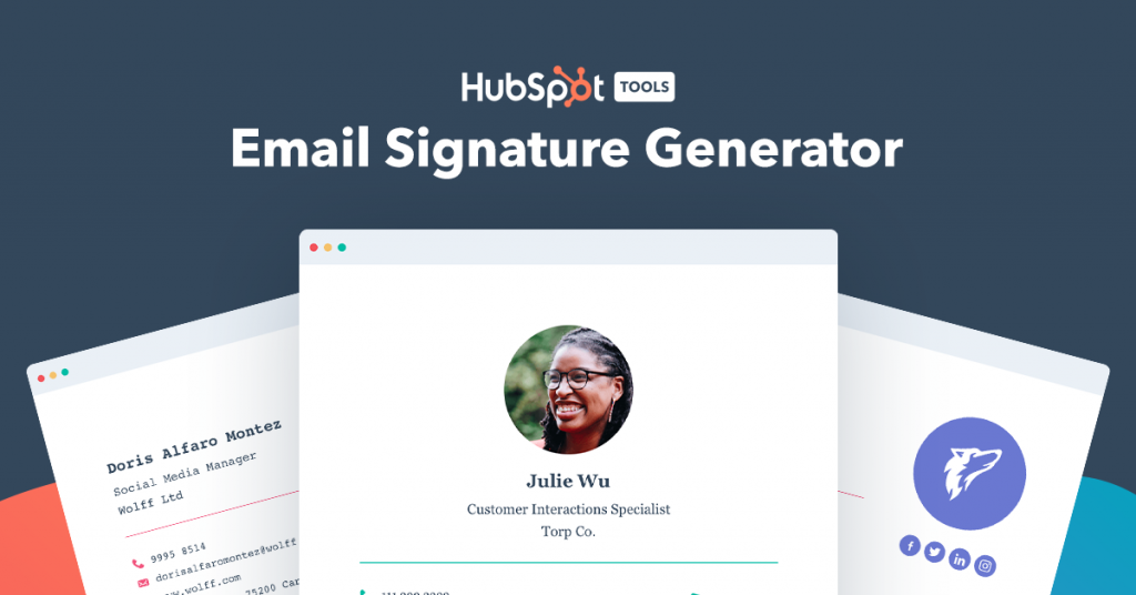 HubSpot Email Signature Generator – best signature generator for small businesses